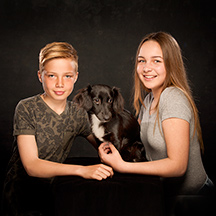 kinderen met hond